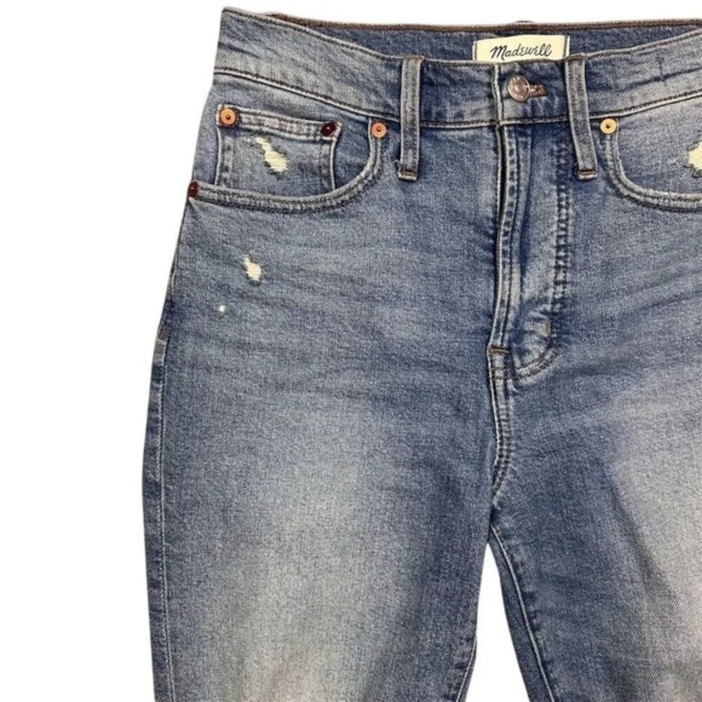 Madewell Women's Perfect Vintage Jean Size 25 Blue‎ Distressed Denim High Rise
